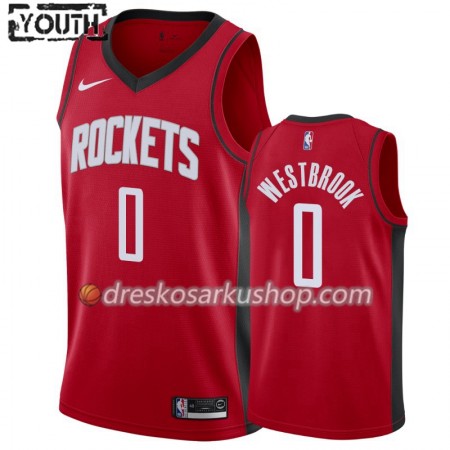 Dječji NBA Dres Houston Rockets Russell Westbrook 0 Nike 2019-20 Icon Edition Swingman